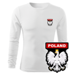 Biała koszulka strażacka długi rękaw WZ06 Orzeł PL  PLT