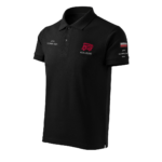 Czarna koszulka strażacka polo HAFT-DRUK WZ10 MDP