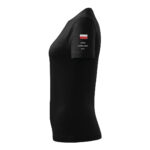 Damska czarna koszulka strażacka HAFT-DRUK WZ01 Ognik OSP szary napis