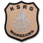 Piaskowy emblemat naramienny, naszywka na mundur Straż OSP ognik WZ01