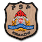 Piaskowy emblemat naramienny, naszywka na mundur Straż PSP WZ05