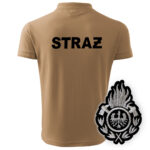 Piaskowa koszulka strażacka polo HAFT-DRUK WZ01 Ognik OSP