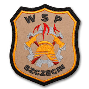 Piaskowy emblemat naramienny, naszywka na mundur Straż WSP WZ09