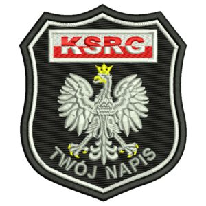 Naszywka naramienna czarna KSRG STRAŻ Pożarna Orzeł Polski OSP