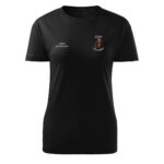 Damska czarna koszulka strażacka HAFT-DRUK  św. Florian
