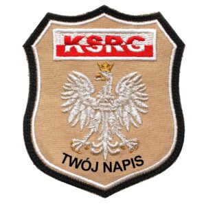 Naszywka naramienna piaskowa KSRG STRAŻ Pożarna Orzeł Polski OSP