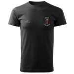 Czarna koszulka strażacka HAFT-DRUK WZ08 św. Florian