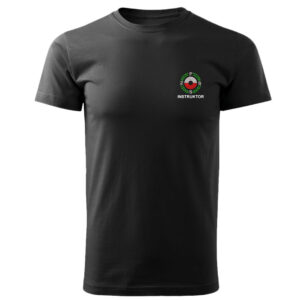 Czarna Koszulka T-SHIRT INSTRUKTOR Polski Związek Strzelectwa Sportowego PZSS haft