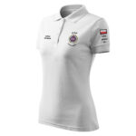 Biała koszulka strażacka polo damska WZ02 HAFT-DRUK KrzyżOSP