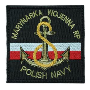 Marynarka Wojenna RP Polish Navy czarna, naszywka wojskowa IND