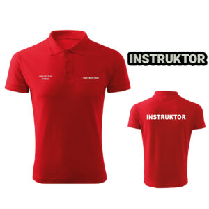 Czerwona koszulka polo INSTRUKTOR strzelectwa sportowego HAFT