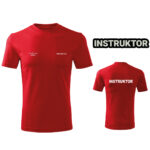 Czerwona Koszulka T-SHIRT INSTRUKTOR STRZELECTWA SPORTOWEGO druk DTG