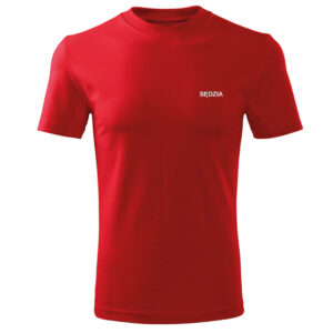 Czerwona Koszulka T-SHIRT SĘDZIA STRZELECTWA SPORTOWEGO haft