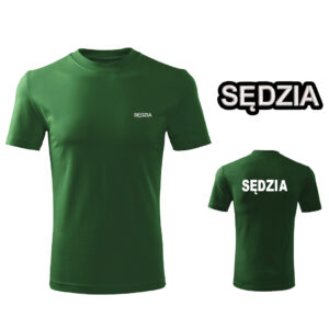 Zielona Koszulka T-SHIRT SĘDZIA STRZELECTWA SPORTOWEGO druk DTG
