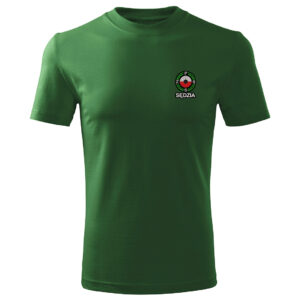 Zielona Koszulka T-SHIRT SĘDZIA Polski Związek Strzelectwa Sportowego PZSS druk DTG