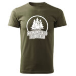 Nie mam czasu idę do lasu, koszulka tshirt militarny z nadrukiem DTG059