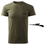 Koszulka t-shirt strzelba myśliwska myśliwy z nadrukiem DTG078