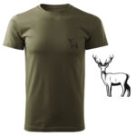 Koszulka t-shirt myśliwska jeleń myśliwy z nadrukiem DTG084