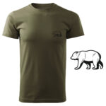 Koszulka t-shirt myśliwska niedźwiedź myśliwy z nadrukiem DTG086