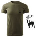 Koszulka t-shirt myśliwska jeleń myśliwy z nadrukiem DTG087