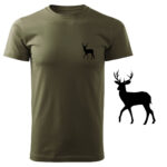 Koszulka t-shirt myśliwska z nadrukiem – jeleń DTG069
