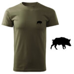 Koszulka t-shirt myśliwska z nadrukiem – dzik DTG070