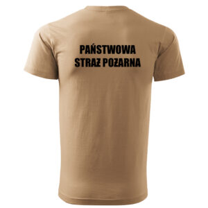 Piaskowa koszulka PSP Państwowa Straż Pożarna DTG nowy wzór 2021 2022