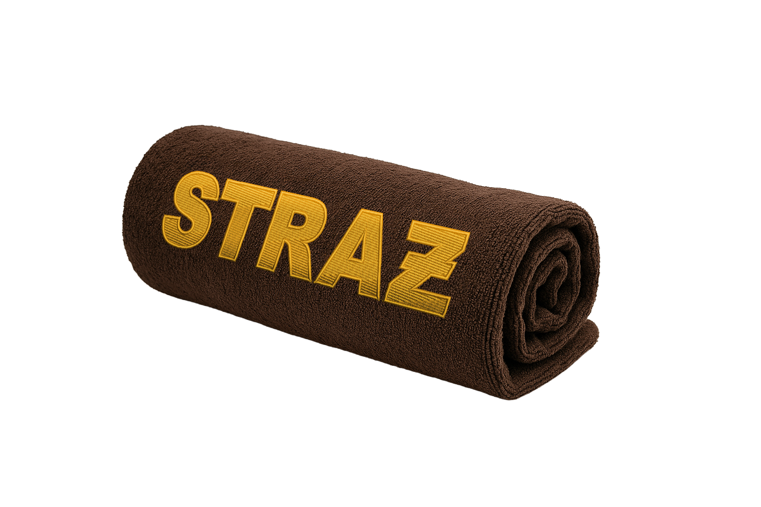 Brązowy ręcznik "STRAŻ" 140x70 cm